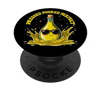 Pressed Versato Olio d'Oliva Pun Mediterraneo Vegan Food Amante PopSockets PopGrip Adesivo