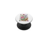 Pressed Wildflower Meadow Florist Botanical Art PopSockets PopGrip Adesivo