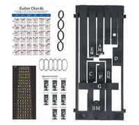 Presser per accordi per chitarra, protezione per la punta delle dita, facile da applicare, strumento per la pratica degli accordi popolari con grafico per gli amici