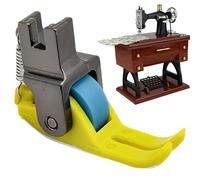 Presser per macchina da cucire - ABS metallo 4 x 1,6 cm | Piedino resistente all'usura con rulli per piastre da 2 mm | Accessorio multifunzionale per cucire Machi-ne per tende in seta in pelle denim