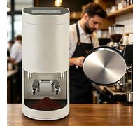 Pressino automatico per caffè di livello professionale Pressione da 5 a 30 kg Tempi di pressatura regolabili da 1 a 3 Pressione elettrica per espresso Per casa(White,Plainweave)