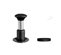 Pressino for caffè espresso a molla con feedback sonoro, strumento di pressatura a impatto for barista(53.35mm Black)