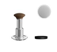Pressino for caffè espresso a molla con feedback sonoro, strumento di pressatura a impatto for barista(58.35mm Flat Silver)