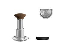 Pressino for caffè espresso a molla con feedback sonoro, strumento di pressatura a impatto for barista(58.35mm Thead Silver)
