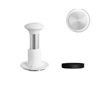 Pressino for caffè espresso a molla con feedback sonoro, strumento di pressatura a impatto for barista(58.35mm White)