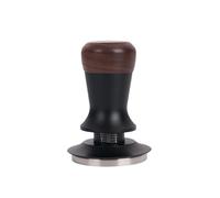 Pressino for caffè espresso da 51/53/58 mm, noce, altezza regolabile, forza costante, base in acciaio inossidabile, molla interna(53mm,Black Flat Base)