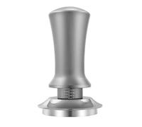 Pressino for caffè espresso in acciaio inox con base piatta/filettata, design a molla interna, pressino for a forza fissa bilanciato Per Baristi Domestici(58mm,Silver Flat Base)