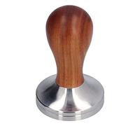Pressino per caffè a base piatta da 58 mm, pressa manuale in acciaio inox per polvere di caffè con impugnatura ergonomica in legno, compatibile con il portafiltro delle macchine da