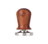 Pressino per caffè, Espresso calibrato 30 libbre caricato a molla in alluminio elastico/legno acciaio inossidabile(Wood,53mm)