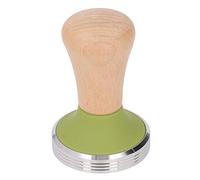 Pressino per caffè in legno di faggio con base in acciaio inossidabile per pressatura per espresso, strumento professionale per principianti nel bar di casa, 1 pezzo (58 mm)