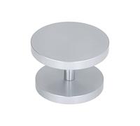 Pressino per caffè in polvere a doppia testa, pressino in alluminio a doppia faccia con basi da 2 e 2,3 pollici, strumento di pressatura per espresso non corrosivo, adatto all’uso (Argento)