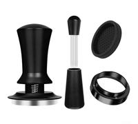 Pressino per espresso, 51 mm, set da 4 pezzi con aghi sottili, caricato a molla, estrazione uniforme, tappetino magnetico per la casa per la preparazione del caffè BARISTA