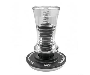 Pressino per espresso con doppio carico a molla e gonna di livellamento per una compattazione uniforme e un migliore sviluppo della crema (58,35 mm)