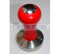 PRESSINO TOP CLASS, LEGNO ROSSO CON BASE INOX DIA 58mm FONDO PIATTO PRES797T
