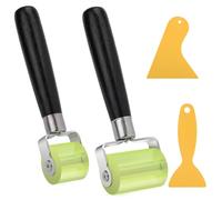 Pressione Manuale, 2 Pezzi Rullo di Pressione in Silicone con 2 Raschietti, Rullo a Pressione in Gomma, per la Bordatura e la Saldatura di Teloni in PVC