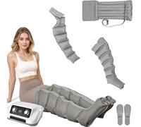 Presso Terapia Gambe Linfodrenante per Casa, Apparecchio 6 Camere d'Aria per Addome e Glutei, Massaggio Linfodrenante con Pressione Regolabile 8 Livelli