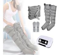 Presso Terapia Linfodrenaggio Gambe E Addome,6 Camere Pressoterapia Linfodrenaggio Per Casa,Pressoterapia Professionale Total Body,Massaggiatore Piedi E Gambe Elettrico (Gray, 2 legs + waist)