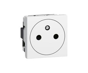 Pressofondo Legrand MOSAIC 077111L 2 moduli 2P+T 16 A Bianco RAL 9003 - Nouvo
