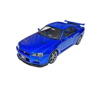 Pressofusione 1:18 per GTR R34 Skyline modello di auto statica in lega completamente aperta adatta per la raccolta Decorazione da scrivania