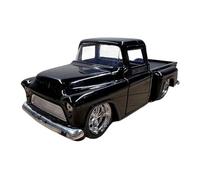 Pressofusione 1:32 per Chevy 1955 modello di auto classica in lega statica arredamento per la casa gioielli in metallo Decorazione da scrivania(Black)