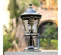 Pressofusione di Alluminio Quadrato Piccolo Paesaggio Colonna Luminosa E27 Lanterne da Parete Impermeabili per Esterni Pilastro Alta luminosità Esterno Europeo Lampada da palo Antipioggia Ingresso