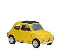Pressofuso 1:24 Per FroScale Fiat 500c Cabriolet Simulazione Mini Lega Modello Di Auto Fan Collezione Display Casa O Decorazione Ornamenti In Metallo Giocattoli Metal Vehicles non RC(Yellow)
