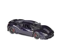 Pressofuso 1:24 Per La Scala Ferrari 488 Pista Sports Car Simulation Alloy Car Model Fan Collection Home Decoratiforon Metal Ornaments Giocattoli Metal Vehicles non RC(Blu)