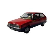 Pressofuso Modello Auto 1/18 Per 1990 Citroën Axel 12 Trs Classic Red Station Wagon Khaki Interior Alloy Die-cast Car Auto In Miniatura
