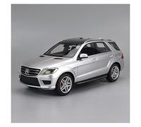 Pressofuso Modello Auto 1 18 Per Benz Ml63 V8 Turbo Classic SUV Station Wagon Coupe Modello Di Auto In Resina Come Regalo Di Capodanno Auto In Miniatura(Argento)