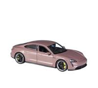 Pressofuso Modello Auto 1 24 Per Il Modello Di Auto Sportiva Porsche Taycan Turbo S In Metallo Pressofuso, Modello Di Veicolo A Nuova Energia Auto In Miniatura(Rosa)