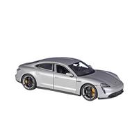 Pressofuso Modello Auto 1 24 Per Il Modello Di Auto Sportiva Porsche Taycan Turbo S In Metallo Pressofuso, Modello Di Veicolo A Nuova Energia Auto In Miniatura(Silvery)