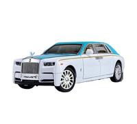 Pressofuso Modello Auto 1 24 Per La Rolls-Royce Phantom In Lega Di Zinco Pressofusione Modello Di Simulazione Tirare Indietro Berlina Collezione Regalo Auto In Miniatura(Blu)