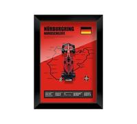 Pressofuso Modello Auto 1:43 Per Ferrari 599 GTO LaFerrari 488 GTB Versione Cornice Per Foto Modello Auto Sportiva Lega Collezione Decorazione Auto In Miniatura(Nurburgring Circuit)