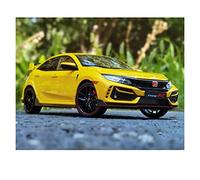 Pressofuso Modello Auto LCD 2020 1 18 Honda Civic TYPE R FK8 alloy car model Japanese sports car model Auto In Miniatura(Yellow)