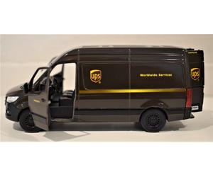 Pressofuso UPS Mercedes Sprinter Consegna Furgone Modello Apertura Porte Scala