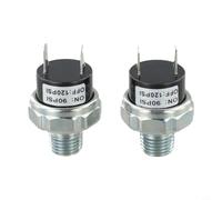 Pressostato 1/8-27 NPT per compressore d'aria, valvola di controllo 90-120 PSI, parti pneumatiche in metallo per sistemi di sospensione del serbatoio, confezione da 2 (90-120)