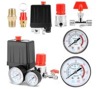 Pressostato Compressore Aria Valvola, 220V Regolatore Pressione Compressore Ricambi, G1/4 Regolatore di Regolazione Manometri Controller Accessori