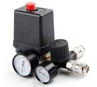 Pressostato compressore regolatore di pressione, compressore d'aria 220 V con 2 manometri, regolatore interruttore compressore valvola di controllo, 90 - 120 PSI compressore d'aria compressore