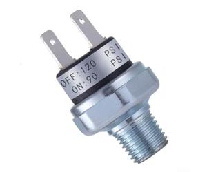 Pressostato del compressore d'aria 70-100 90-120 Psi 1/4 Npt Thread Per 12v 24v Dc Train Air Suspension e sistemi pneumatici industriali Argento Lega di alluminio (90-120PSI)