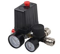 Pressostato del Compressore D'aria, Regolatore di Pressione Interruttore del Compressore 1/4in Valvola di Regolazione del Controller a 4 Fori 90-120PSI 220V Compressore a pressione