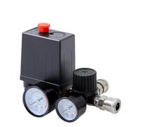 Pressostato di controllo a pressione a pompa del compressore d'aria con regolatore a 4 porte 380 V, valvola a 'aria 0-180 PSI manometro,Visualizzazione chiara(2)