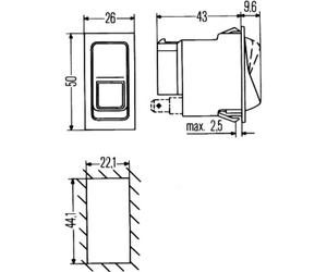 Pressostato HELLA 6GM004 570-211