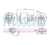 Pressostato, impianto di climatizzazione NISSENS 301019