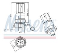 Pressostato, impianto di climatizzazione NISSENS 301029