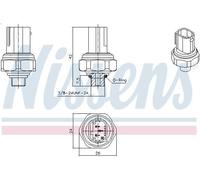 Pressostato per aria condizionata NISSENS 30107 per SL (R230) 3 2008-2012