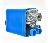 Pressostato per compressore d'aria a 4 porte, valvola di controllo automatica regolabile con protezione da sovra-pressione sensibile, design verticale a foro singolo per utensili da officina, 8,6 x