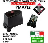 PRESSOSTATO PER COMPRESSORI COMPRESSORE 1 VIA 4 VIA AD ARIA V400 V230 MONO TRI.