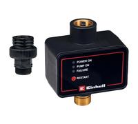 Einhell - Interruttore di flusso elettronico originale (10 bar, valvola di ritegno, protezione funzionamento a secco, adattatore di collegamento, presa integrata, cavo di alimentazione da 1,45 m)