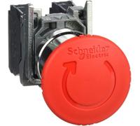 XB4BS8445 - Pulsante a fungo, arresto di emergenza, 1 contatto NO/1 contatto