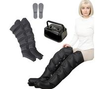 Pressoterapia a 6 cavità, drenaggio linfatico per tutto il corpo, massaggiatore per gambe, stivali elettrici a compressione d'aria, fasce per gambe, stivali massaggianti per sollievo, timer